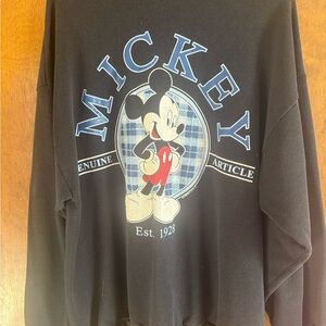 VINTAGE Disney Black and Blue Mickey Mouse Top A0016